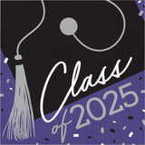 Creative Converting School Spirit Purple Class of 2025 Paper Dinner Napkins – 108 Count