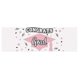Graduation Party Congrats Grad Plastic Banner 6 Ft x 3 Ft Party Wall Decoration