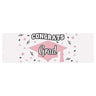 Graduation Party Congrats Grad Plastic Banner 6 Ft x 3 Ft Party Wall Decoration