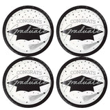 Creative Converting School Spirit White Graduation Dinner Plates – 54ct