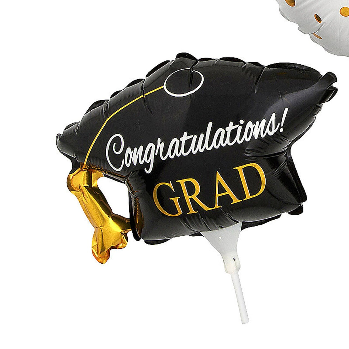 Graduation Party Mylar Stick Balloons Assortment – 3ct, 8.5" x 15"