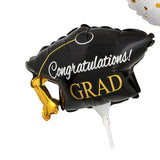 Graduation Party Mylar Stick Balloons Assortment – 3ct, 8.5" x 15"