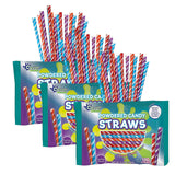 Clever Candy Powdered Fruit Flavor Candy Straws – 100 Count, 6.5 oz