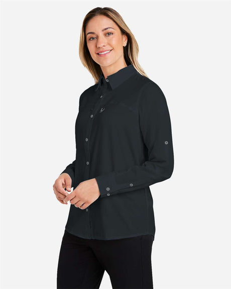 HUK® Women’s Long Sleeve Performance Shirt UPF 30+ Protection with Button Roll-Up Sleeves