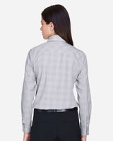 Devon & Jones® Women’s Glen Plaid Woven Dress Shirt Non-Iron Performance with Flattering Tailored Fit