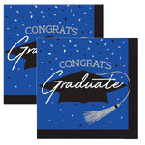 Creative Converting School Spirit Blue Graduation Dinner Napkins – 108ct