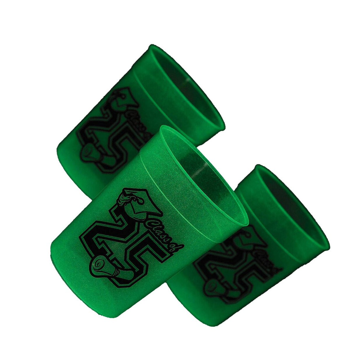 8 oz Class of 2025 Glow-in-the-Dark Disposable Plastic Cups – 12 Pack