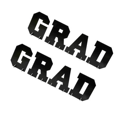 12" Black Foam Letters GRAD Tabletop Centerpiece Set - 4 Pc.