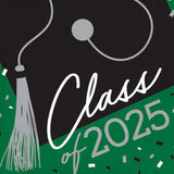 Creative Converting School Spirit Green 'Class of 2025' Beverage Napkins – 108 Count