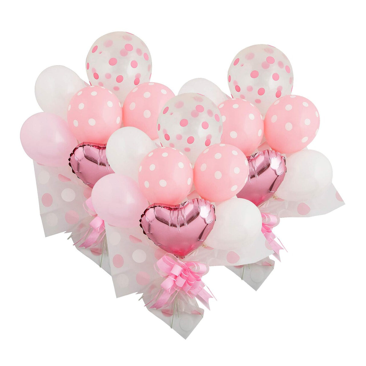 23" Pink Latex & Mylar Balloon Bouquet Set - 30 Pc.