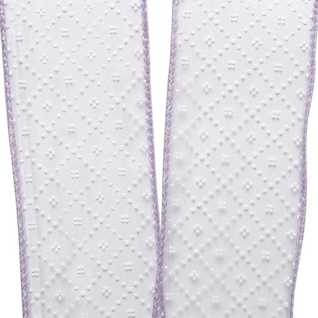 Diamond Dots Organza Wired Ribbon X -