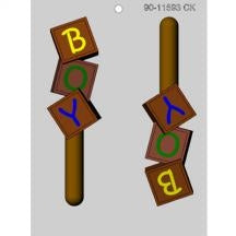 Boy Blocks Pretzel Chocolate Mold