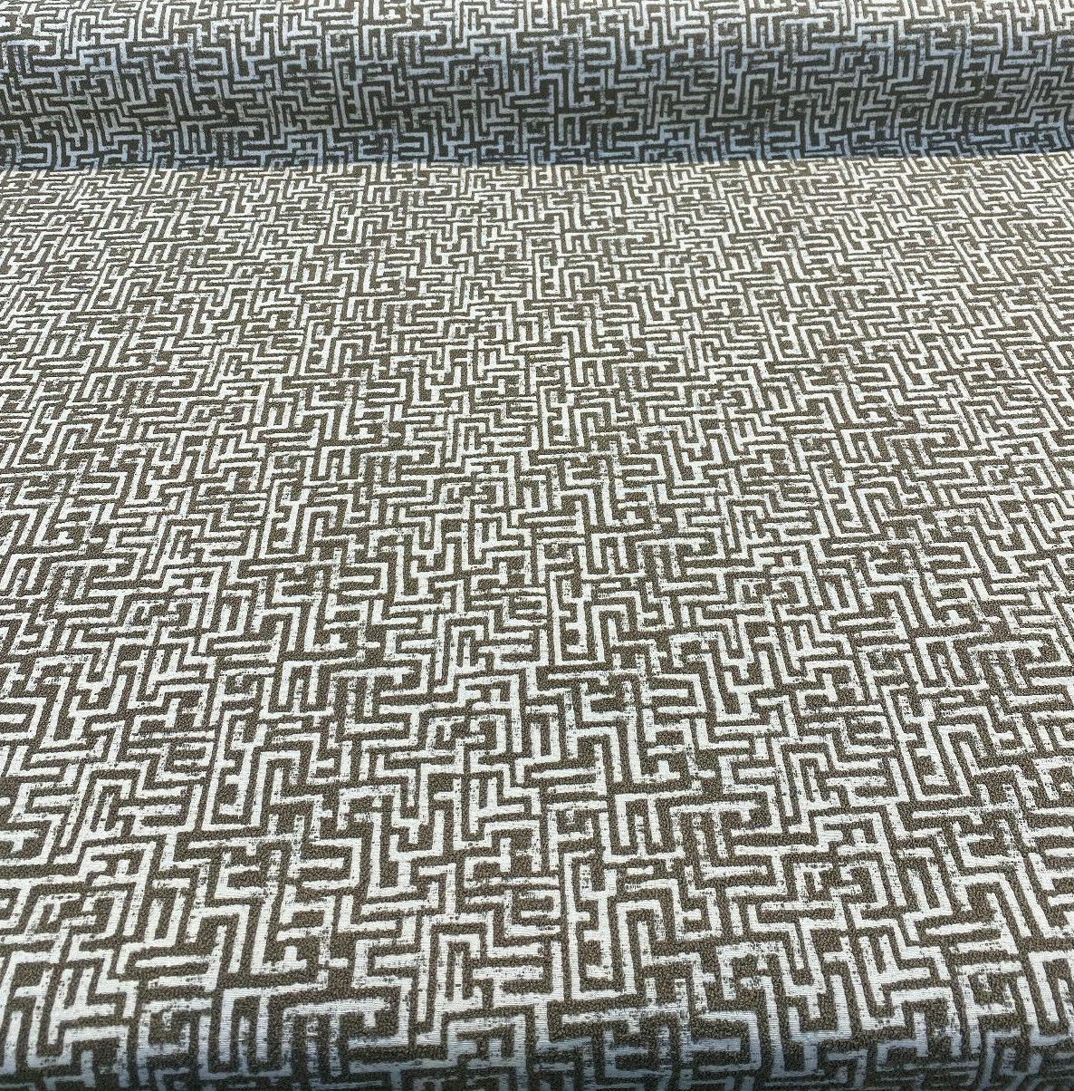 Octavia Mushroom Geometric Boucle Upholstery Fabric - Mushroom Taupe Geometric, 56" Width (1 Yard)