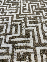 Octavia Mushroom Geometric Boucle Upholstery Fabric - Mushroom Taupe Geometric, 56" Width (1 Yard)
