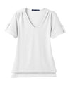 Devon & Jones® CrownLux Performance Ladies Plaited Rolled Sleeve Top