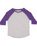 RADYAN® Toddler Baseball Fine Jersey Three-Quarter Sleeve T-Shirt