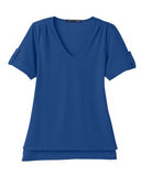 Devon & Jones® CrownLux Performance Ladies Plaited Rolled Sleeve Top