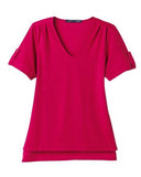 Devon & Jones® CrownLux Performance Ladies Plaited Rolled Sleeve Top