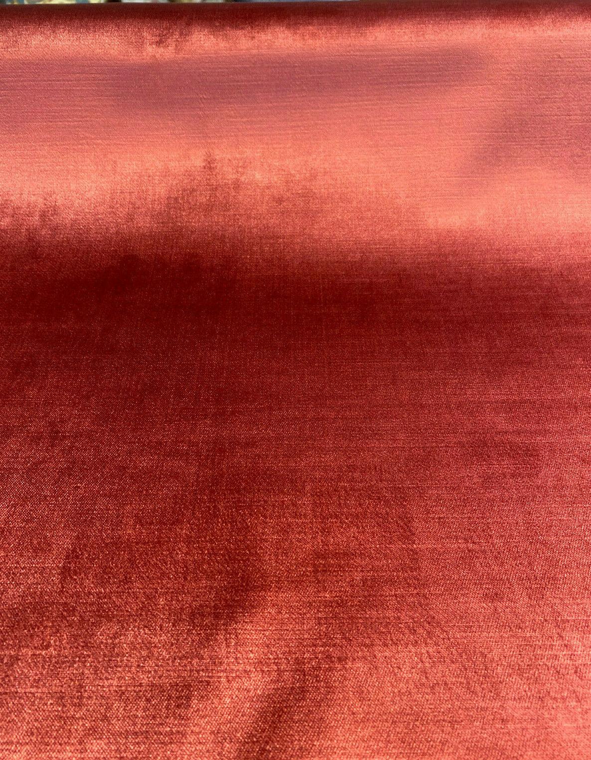 Waverly Velluto Polyester Velvet Fabric - Berry Red, Solid, 56" Width (1 Yard)