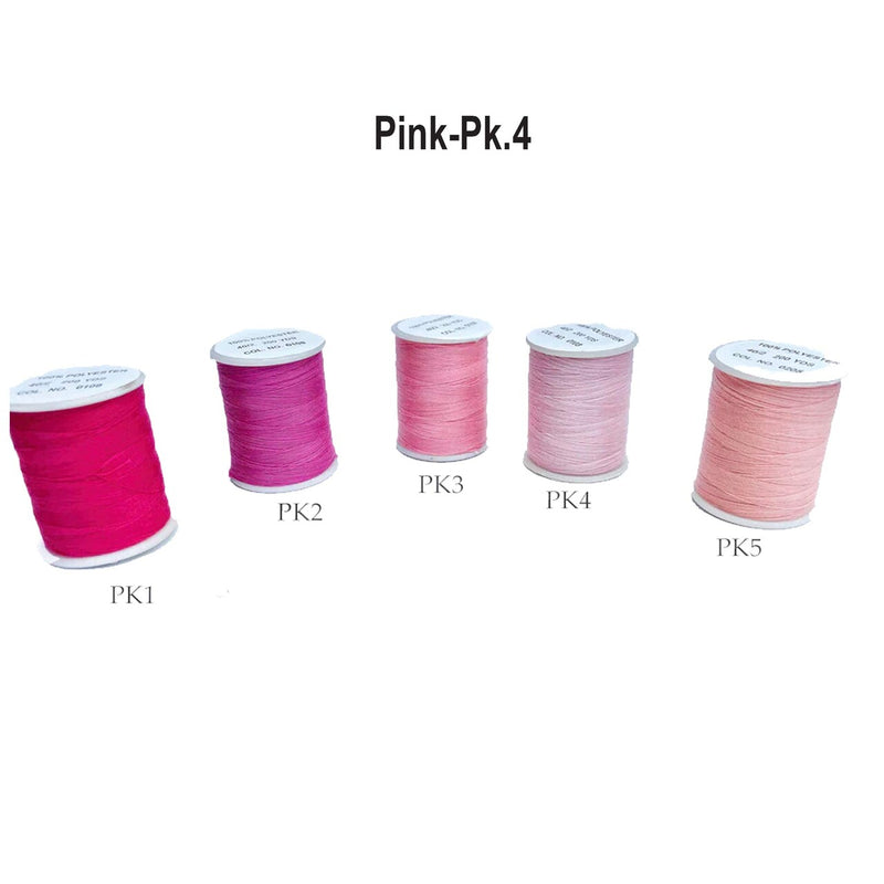 200 Yards Pink Colored Polyester Thread Small Spool for Multi Purpose Projects