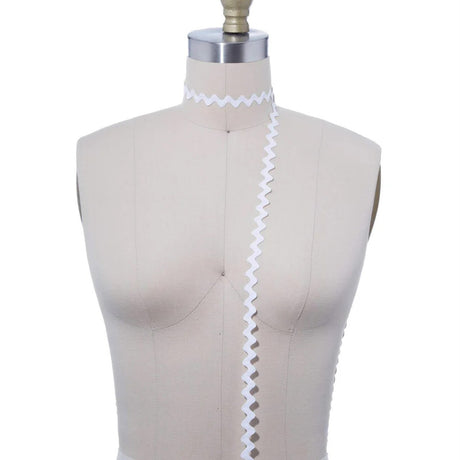 3 Yards White Mini Ric Rac Ribbon Trim Soft Pliable Zigzag for Sewing & Crafts