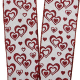 Glitter Heart Sheer Ribbon - Black / Red Hearts Galore 2 1/2 '' X 10 yd - Black / Red Hearts Galore Color 1 / ROLL