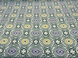 Bali Block Spun Polyester Fabric - Hunter Green Block Pattern, 54" Width (1 Yard)