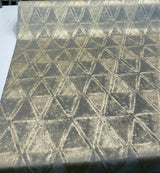 Weather Pattern Gold Leaf Gold Foil Knit Upholstery Fabric - Gold Leaf, 55" Width (1 Yard)