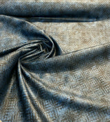 P Kaufmann Velour Texture Polyester Fabric - Ink Blue With Black Hints, 54" Width (1 Yard)