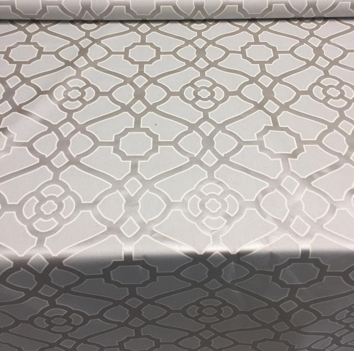 P/Kaufmann Burnished Tile Chintz Silver 100 Percent Cotton Fabric - Grey And Cream Tile Pattern, 54" Width (1 Yard)