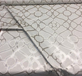 P/Kaufmann Burnished Tile Chintz Silver 100 Percent Cotton Fabric - Grey And Cream Tile Pattern, 54" Width (1 Yard)