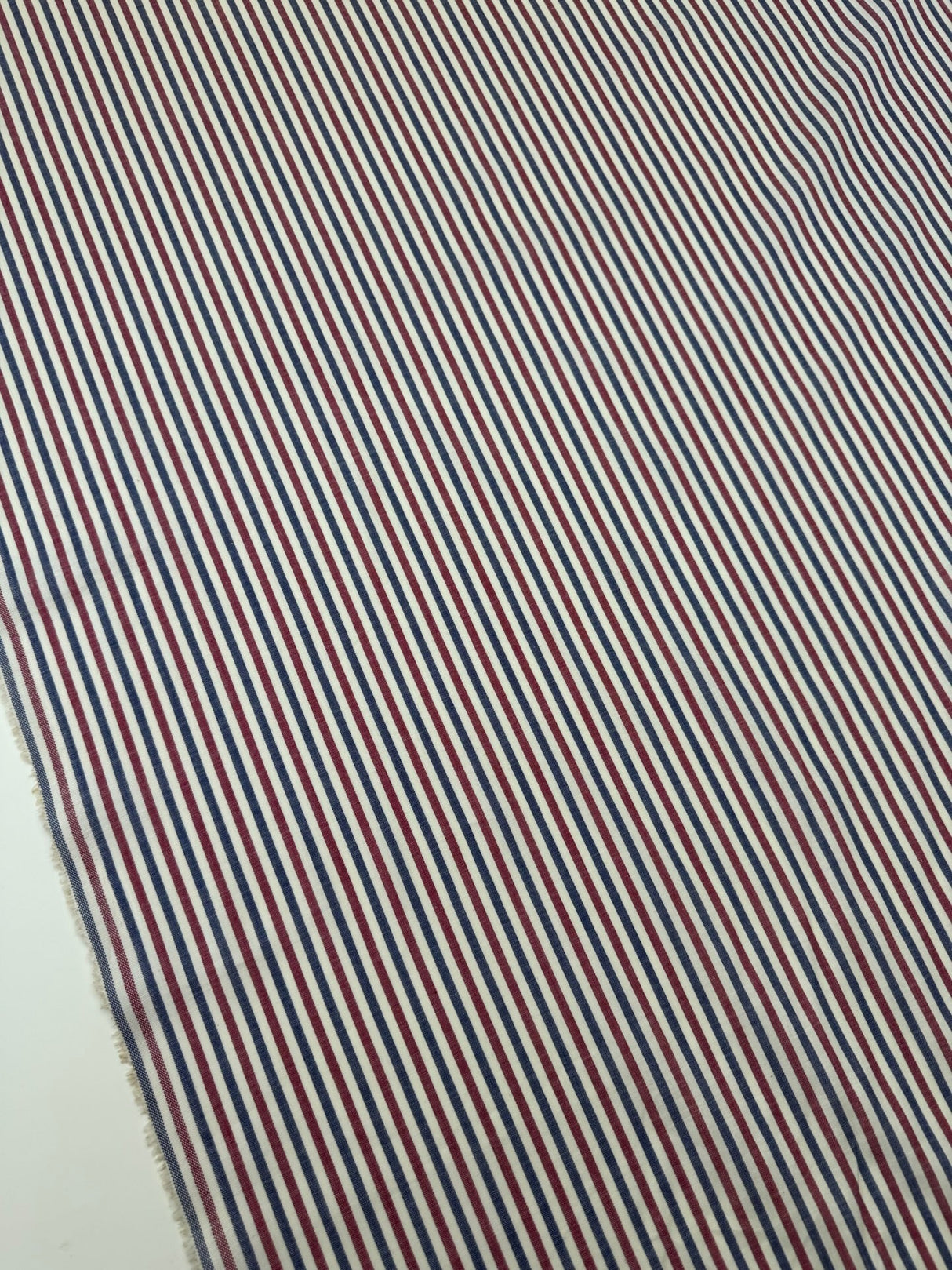Cotton Twill Fabric Multicolour Stripes Herringbone