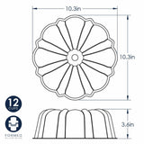 Nordic Ware Aurora Green Formed Bundt Pan, 12 Cup