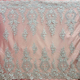 Embroidered Bridal Lace Net Mesh