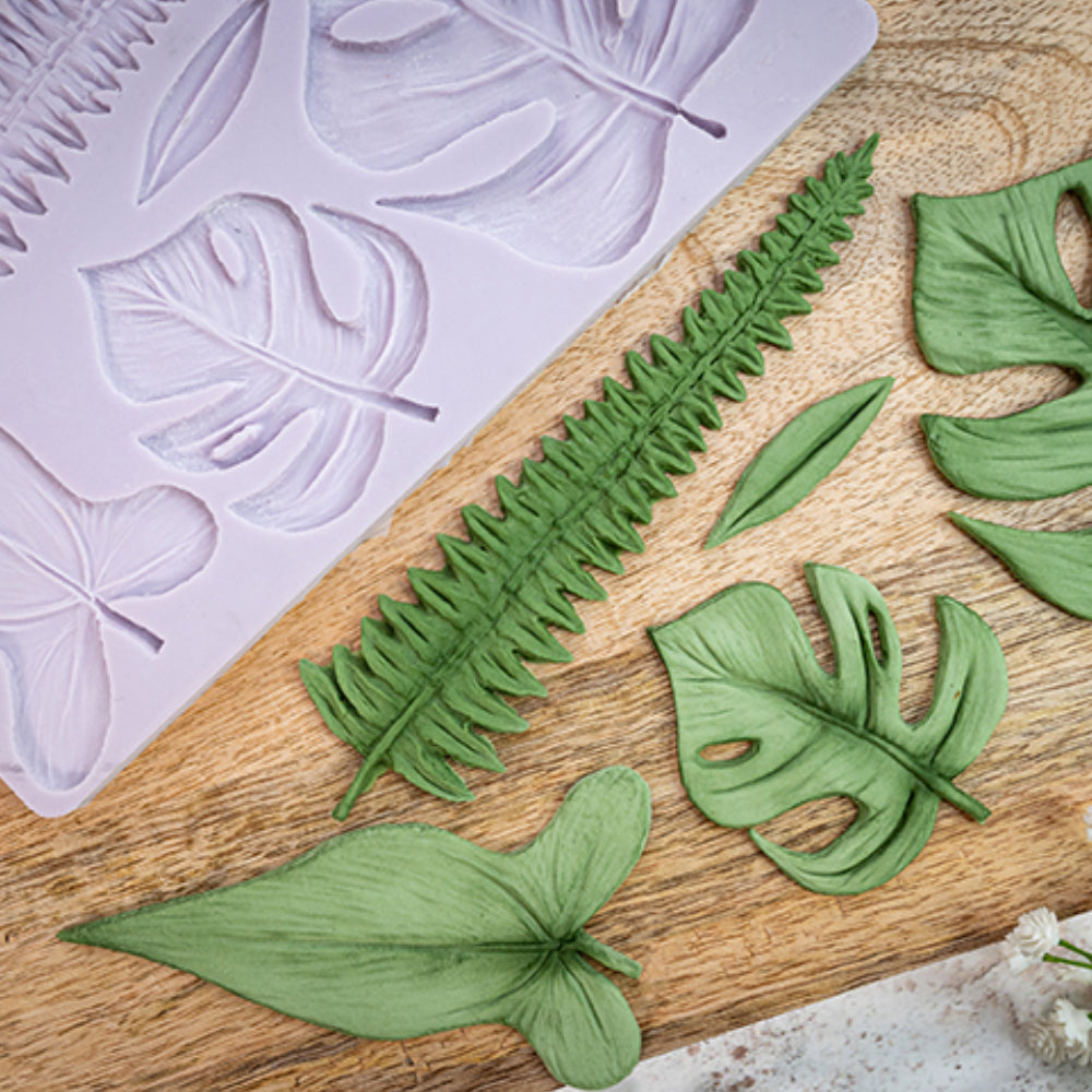 Karen Davies Sugarcraft Tropical Leaves Silicone Mold