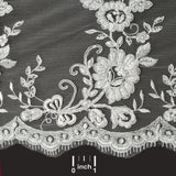 Beaded Corded Bridal Lace Fabric 48" Wide