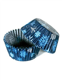 Snowflake Paper Candy Cups Size #5 - 100 Pack