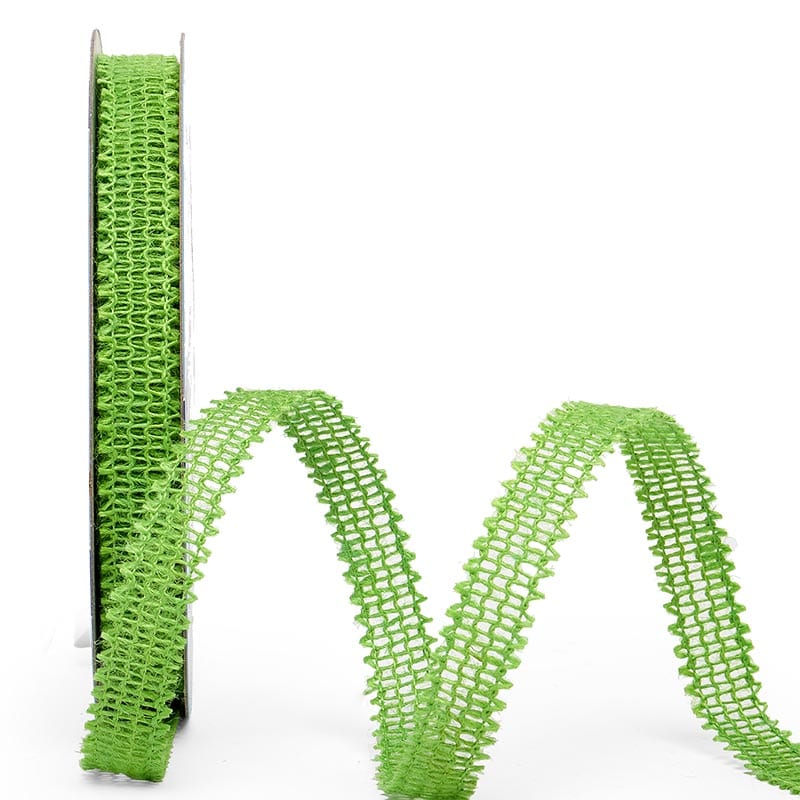 Ragged Edge Wired Burlap Ribbon 7/8 '' X 25 yd Lime Color 1 / roll