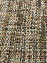 Harvest Rustic Chenille Tweed Upholstery Fabric - Beige, Rustic Gold, Orange Hints (By The Yard)