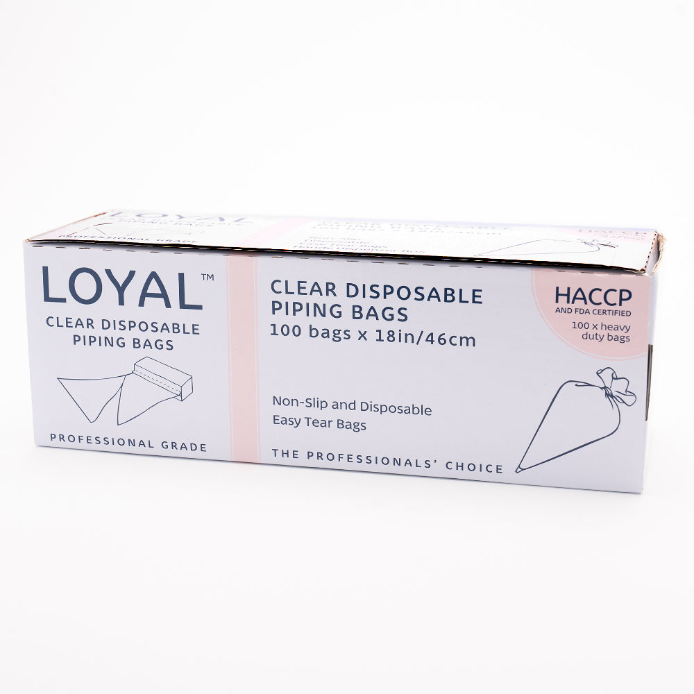 Loyal Bakeware Clear Disposable Piping Bags, 18" - Pack of 100