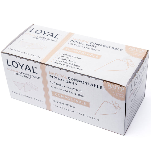 Loyal Bakeware Natural Disposable Piping Bags, 15" - Pack of 100