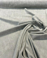 Calvin Linen Italian Drapery Upholstery Fabric - Gray Relic, 56" Width, Railroaded (1 Yard)