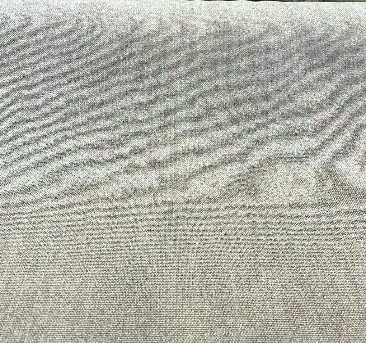 Calvin Linen Italian Drapery Upholstery Fabric - Gray Relic, 56" Width, Railroaded (1 Yard)