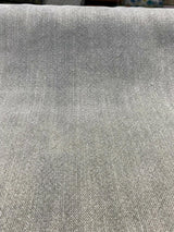 Calvin Linen Italian Drapery Upholstery Fabric - Gray Relic, 56" Width, Railroaded (1 Yard)