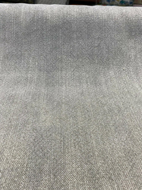 Calvin Linen Italian Drapery Upholstery Fabric - Gray Relic, 56" Width, Railroaded (1 Yard)