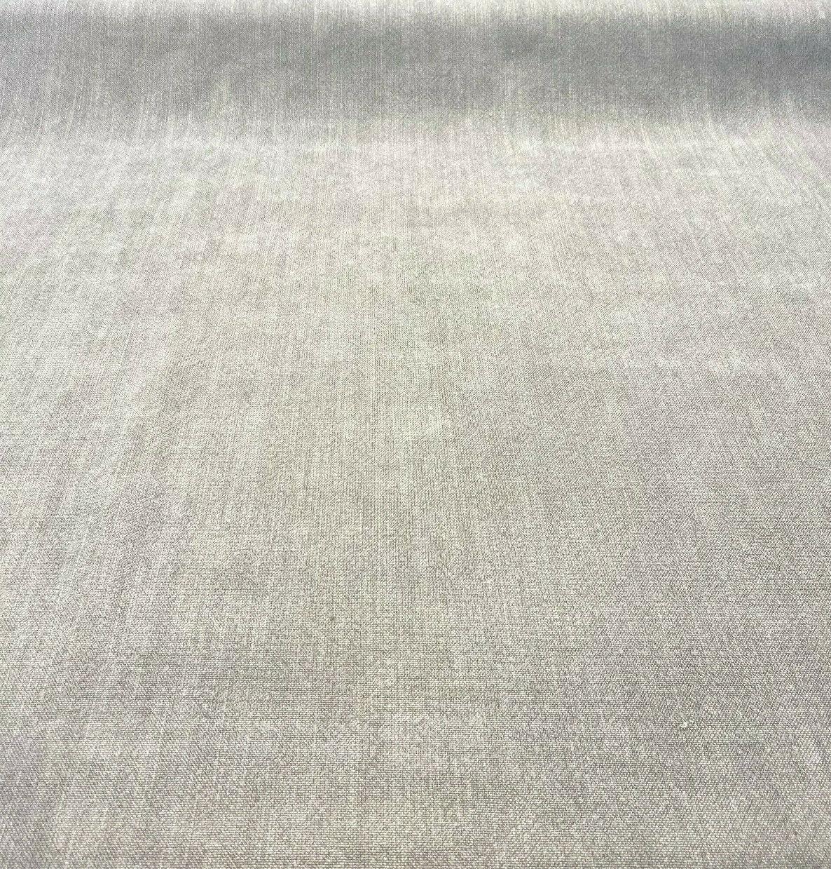 Calvin Linen Italian Drapery Upholstery Fabric - Gray Relic, 56" Width, Railroaded (1 Yard)