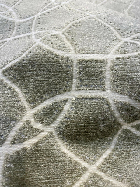 Lavish Chenille Upholstery Fabric - Sage Green Patterned Woven, 54" Width (1 Yard)