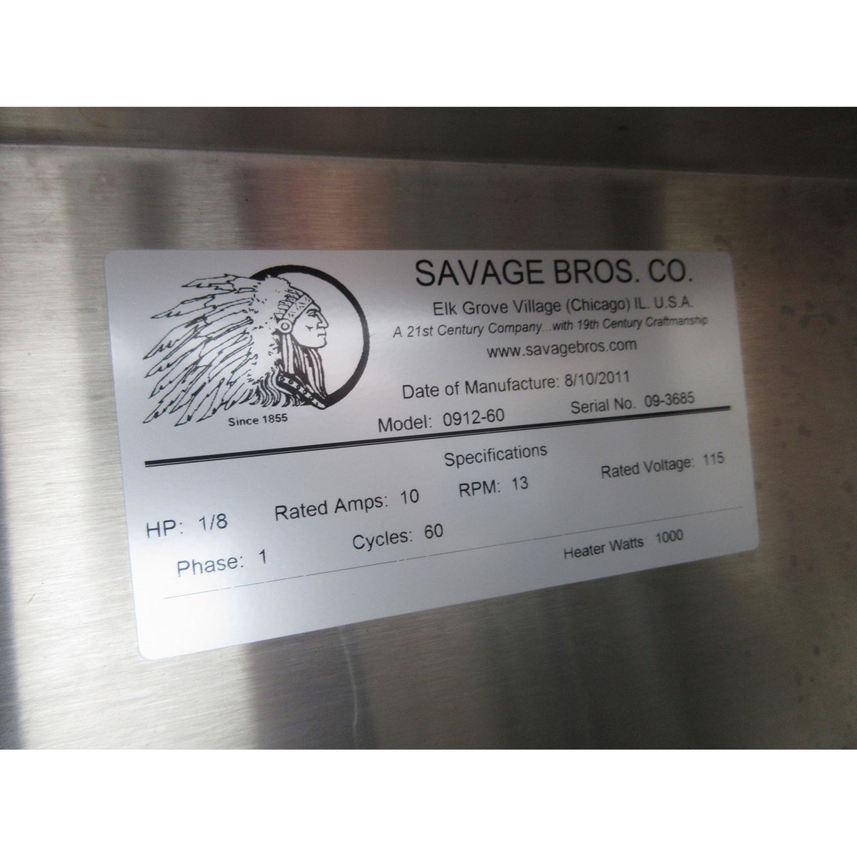 Savage Bros 125 Lb / 55 Kg Chocolate Melter & Conditioner, Used Excellent Condition