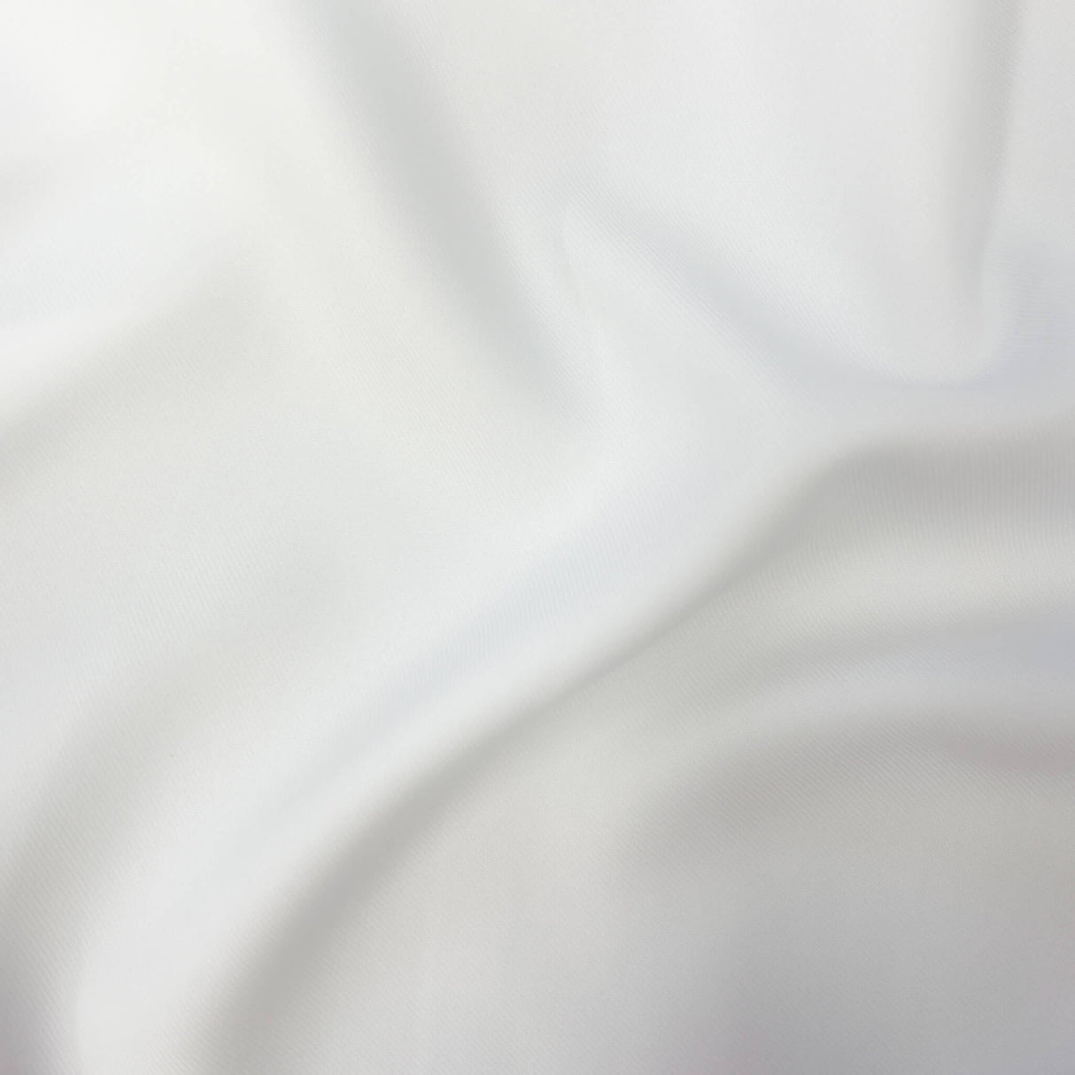 White Vegan Gabardine Polyester Fabric - White, 60" Width (1 Yard)