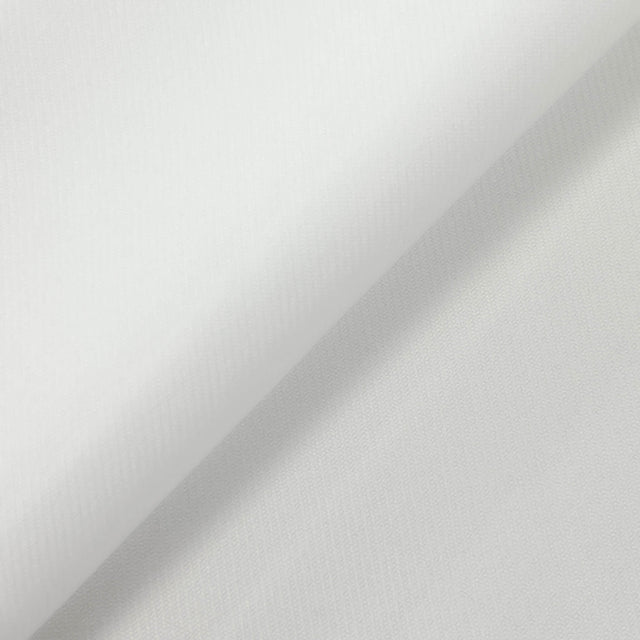 White Vegan Gabardine Polyester Fabric - White, 60" Width (1 Yard)